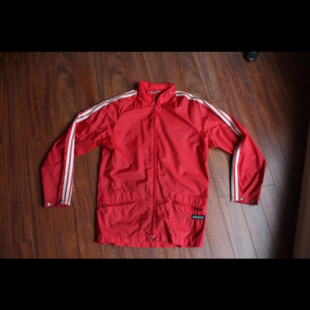 Vintage Adidas 1970s nylon zip up track jacket